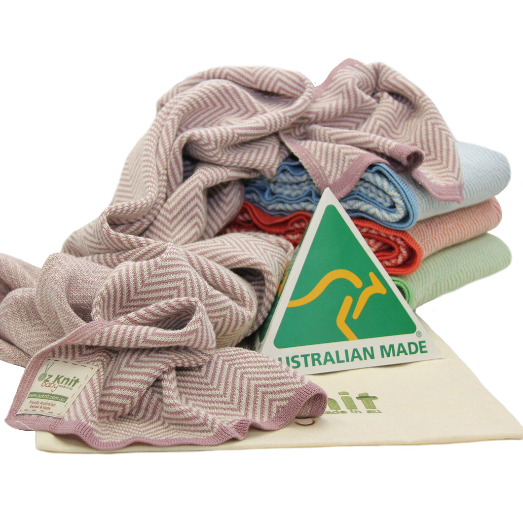 Herringbone Blanket - 100cm x 100cm