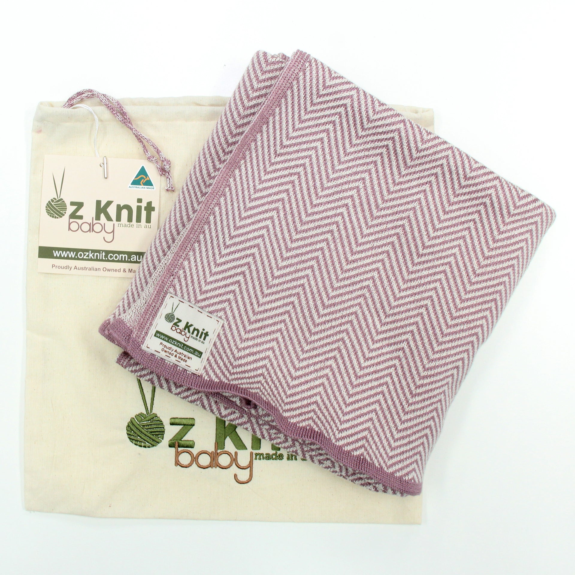 Herringbone Baby Blanket – OzKnit - Main Image