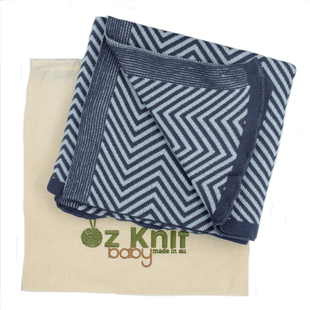 Zig Zag Pattern Blanket - 100cm x 100cm